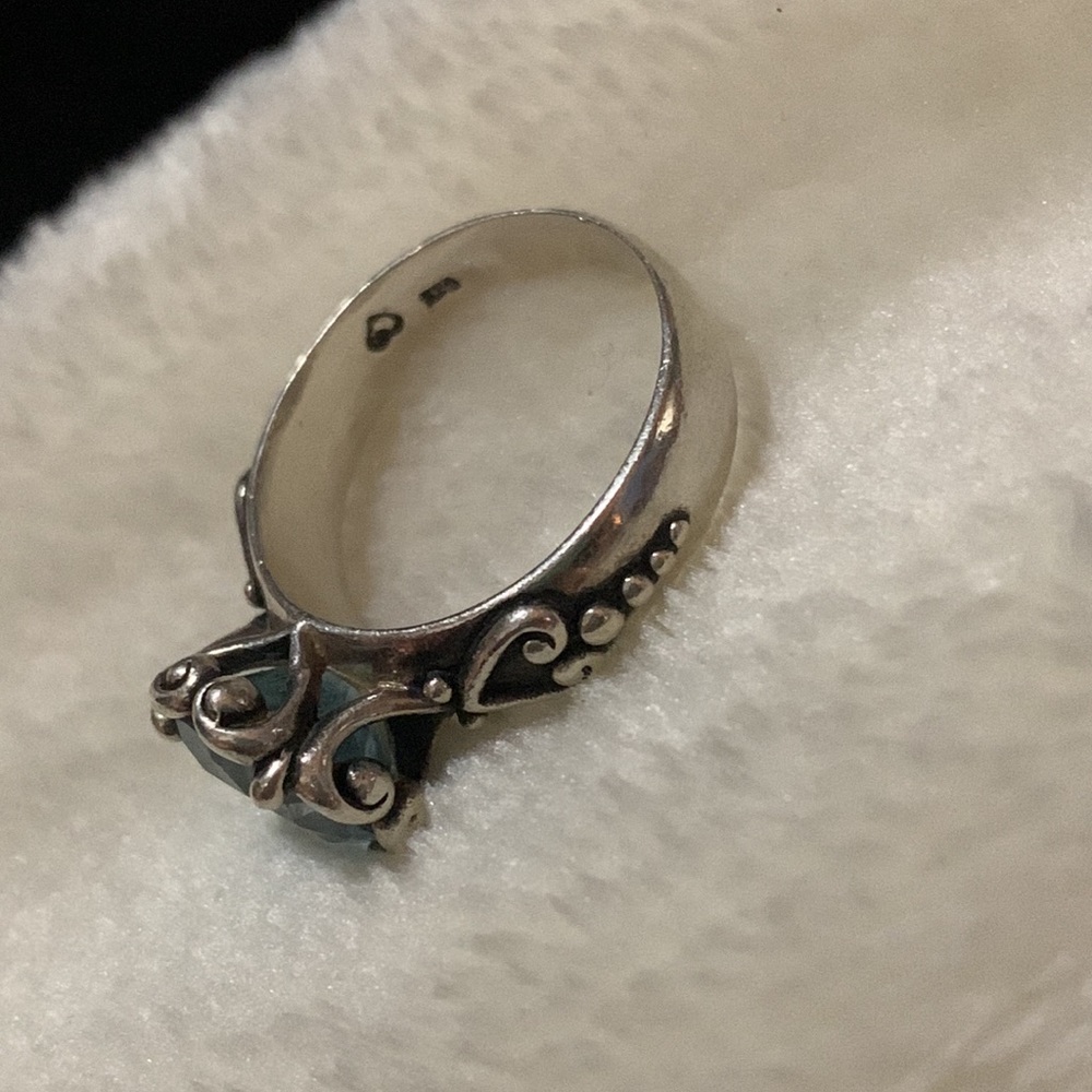 Brighton sterling aquamarine ring 9